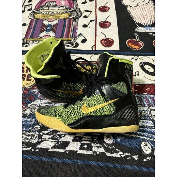 Nike Kobe 9 IX Size 9.5 Elite High Victory Green Black Neon 630847-077 Protro - Picture 5 of 10